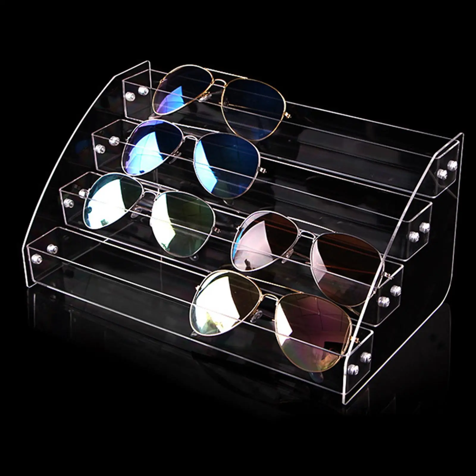 

Fashion Sunglasses Display Stand Desktop Shelf Case Showcase Organizer Acrylic Eyeglasses Showing Rack for Jewelry Bracelet