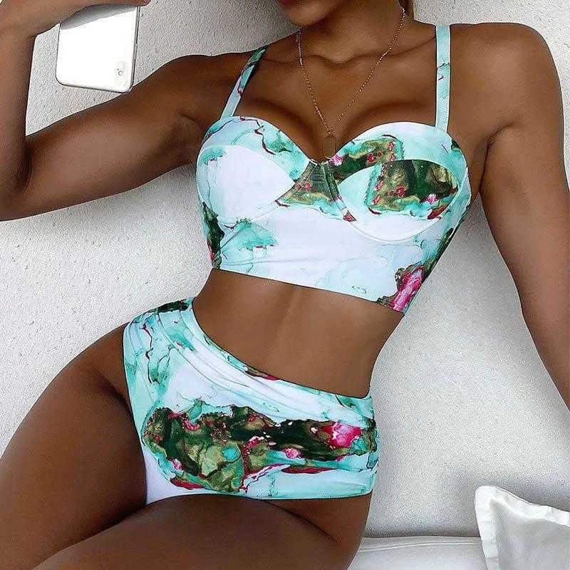 

Купальник, сексуальное бикини со стальным кронштейном и разрезом на талии для женщин