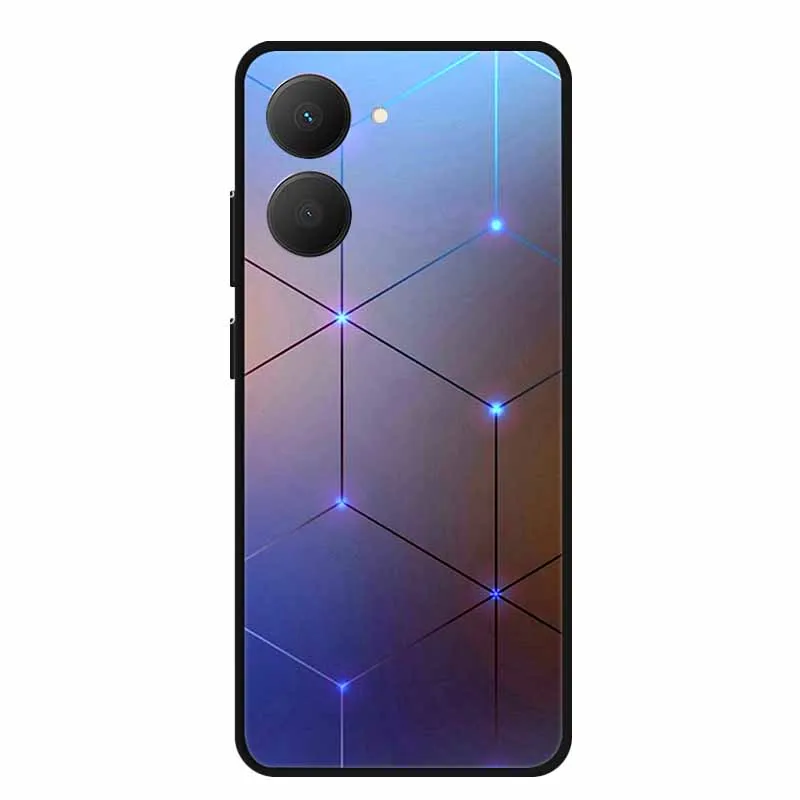 6 56 &quotдля Vivo Y28s 5G Y 28 s черная силиконовая Мягкая задняя крышка для чехол Y28