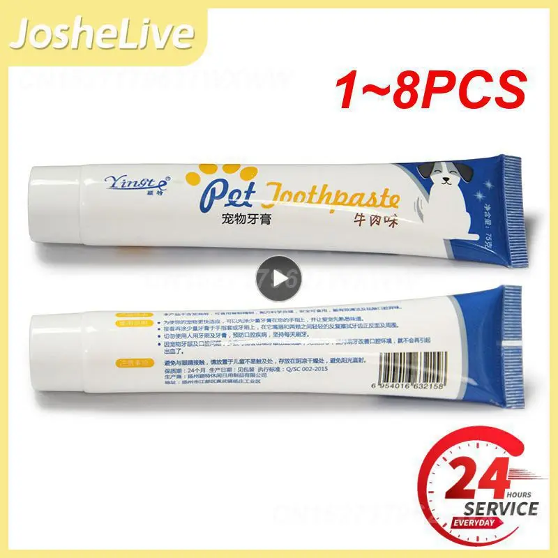 

1~8PCS Hot Sale Dog Healthy Edible Toothpaste Small Dog Cats Mouth And Teeth Cleaning And Care Supplies