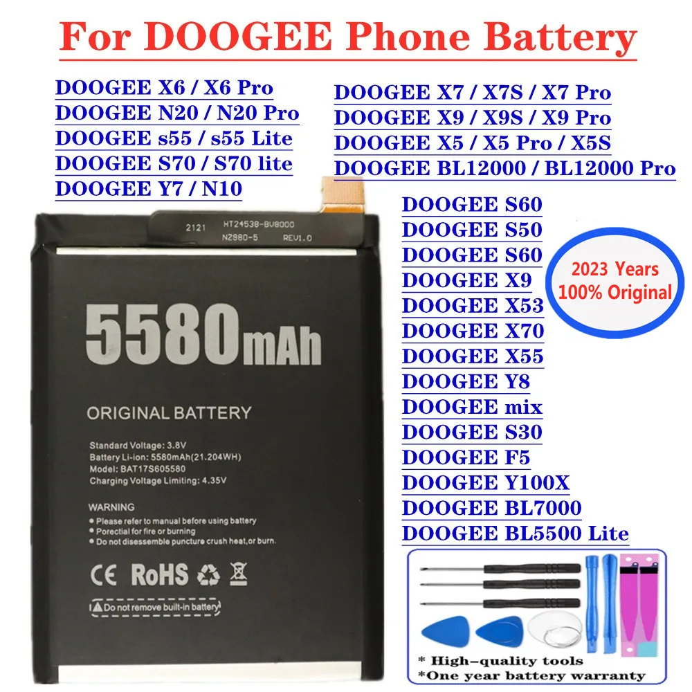 Новый оригинальный аккумулятор Для DOOGEE S30 S50 S60 X55 BL7000 Y7 N10 N20 BL12000 Pro BL5500 s55 S70 lite X53 X70 Y100X X5 X6 X7 X9 Pro