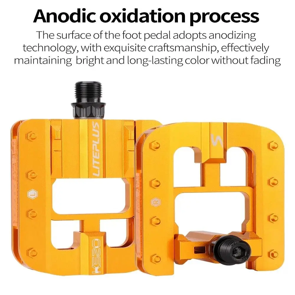 Прочные складные велосипедные педали Liteplus противоскользящие однотонные детали