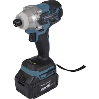 18v lithium battery powered 6 35mm 14 inch cordless brushless impact driver drill with 18v 4 0ah lithium battery