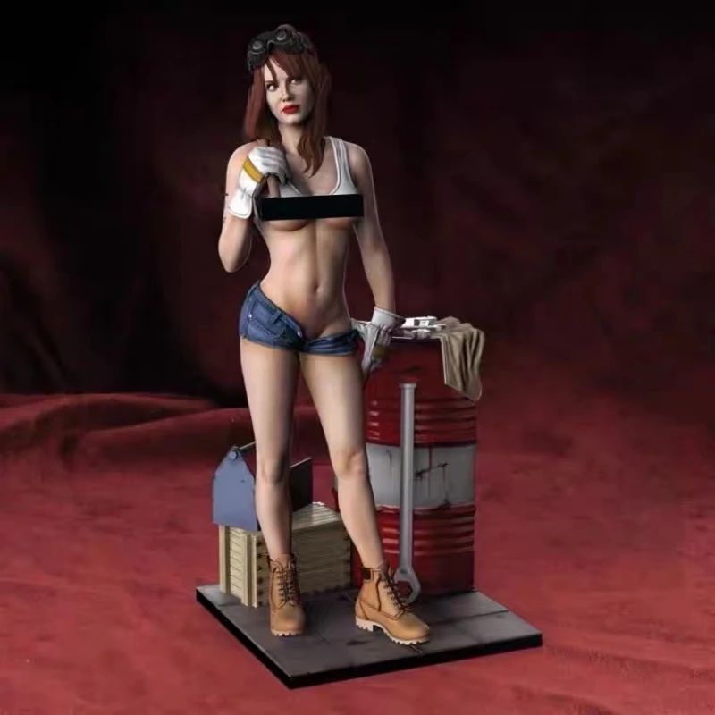 

1/35 Die Casting Resin Figure Model Kits Diorama Sexy Female Worker and Scene Accessories Unassambled Unpainted Фигурка DIY Toy