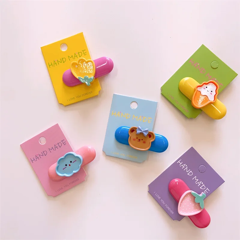Fruit Hairpin For Kids Girls Cute Children's Hair Clip Ice Cream Hairclip Flower Hair Pins Girls Hair Accessory
