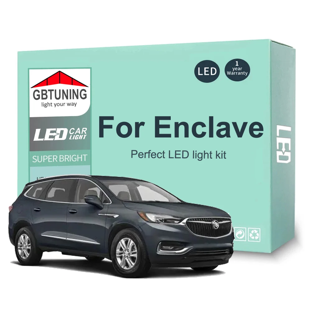 

LED Interior Light Bulb Kit For Buick Enclave 2008-2011 2012 2013 2014 2015 Car Reading Dome Trunk Vehicle Indoor Lamp Canbus