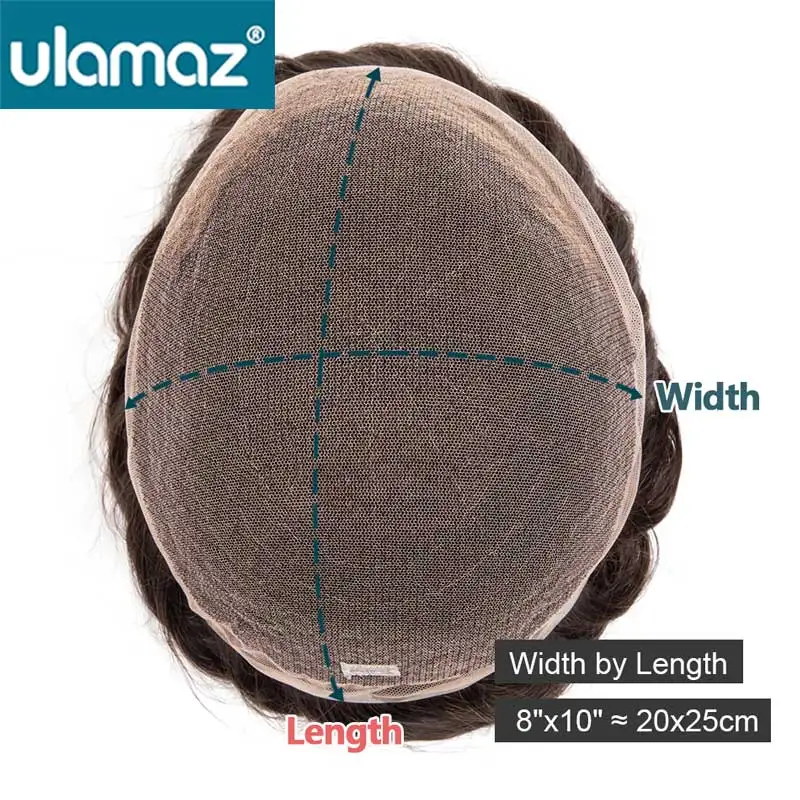 Bleach Knot Lace Wig Man 100% Human Hair Toupee Натуральный парик для мужчин Французский кружевной