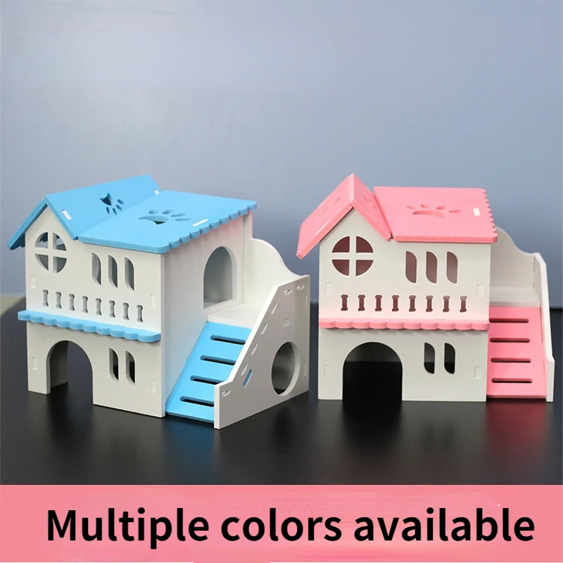 

Hamster House Big Villa Toy Supplies Golden Bear Guinea Pig Chinchilla Pet Sleeping Nest Cabin Hamster Cage Supplies Guinea Pig