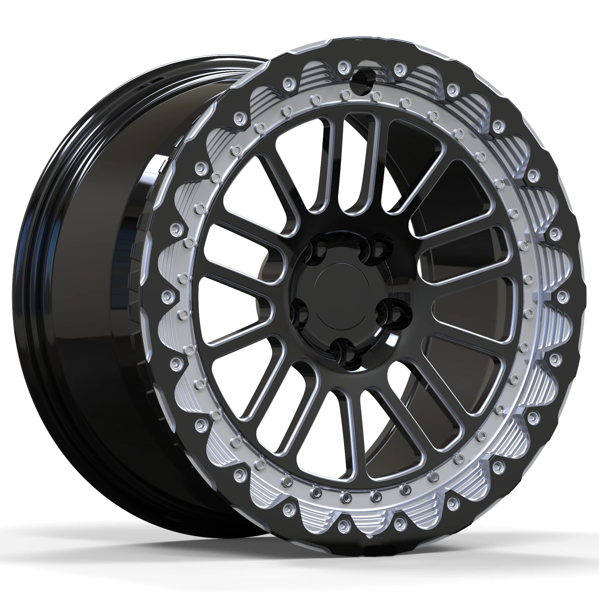 Фото 5x112 5x120 5x114,3 6x139,7 Кованый гоночный обод Custom Beadlock Offroad Глубоковолное внедорожное колесо из алюминиевого сплава для Belak №5