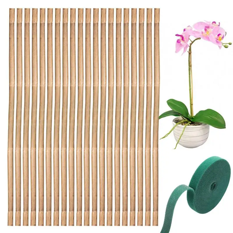 

Garden Sticks For Vegetables 20PCS Handmade Stakes Tomato Stakes With Adhesive Pad Gardening Supports For Potted Houseplants