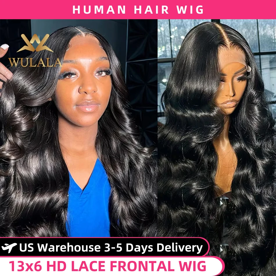 250 Density Body Wave Human Hair Wigs 13x6 Hd Transpare