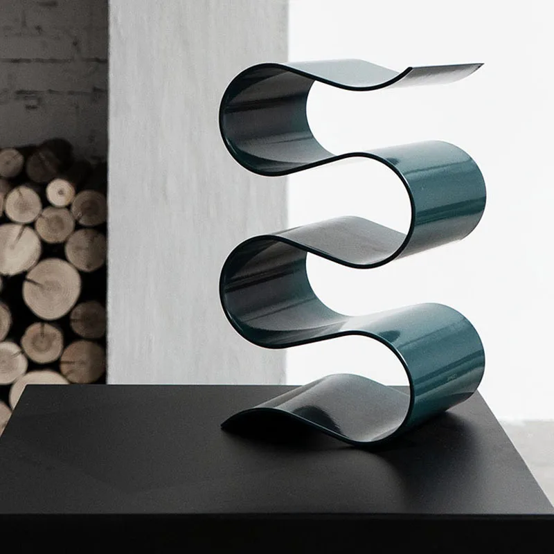 Скандинавский домашний алюминиевый стеллаж для хранения S-образный винный