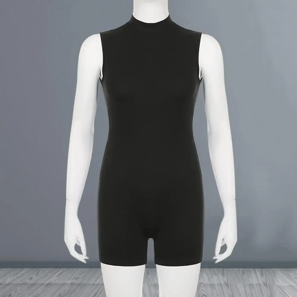 

Fashion Yoga Jumpsuit Back Zipper High-Waist Women Romper Women High Elastic Basic Bodycon Jumpsuit
