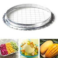 1x stainless steel egg slicer cutter cut egg device grid for vegetables salads potato mango fruit slicers chopper kitchen tool