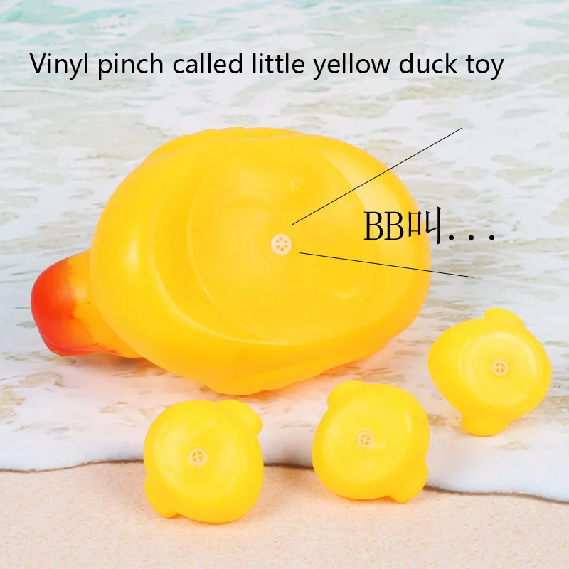 4PCS Baby Toys Water Floating Children Water Toys Yellow Rubber Duck Ducky Baby Bath Toy for Kids Squeeze Sound Squeaky Pool