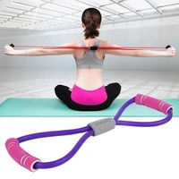 gym yoga 8 word elastic bands chest expander rope workout muscle fitness rubber expansion tubing for sports exercise