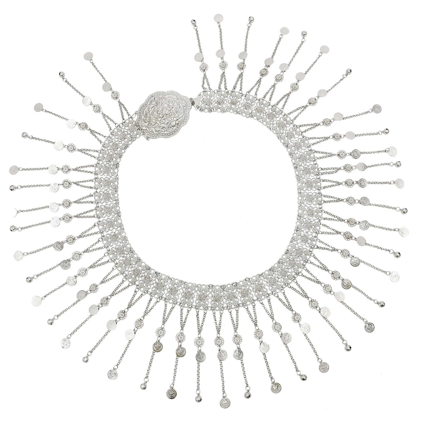 Серебристая металлическая цепочка для танца живота Ldealway