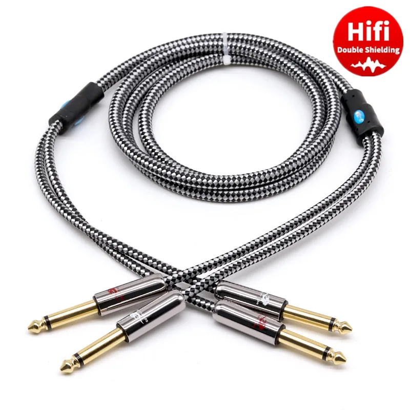 

Dual 1/4'' TS Mono 6.35mm Jack to 1/4 Inch Male Audio Cable for Mixer Amplifier Electronic Organ Guitar OFC Cords 1M 2M 3M 5M 8M