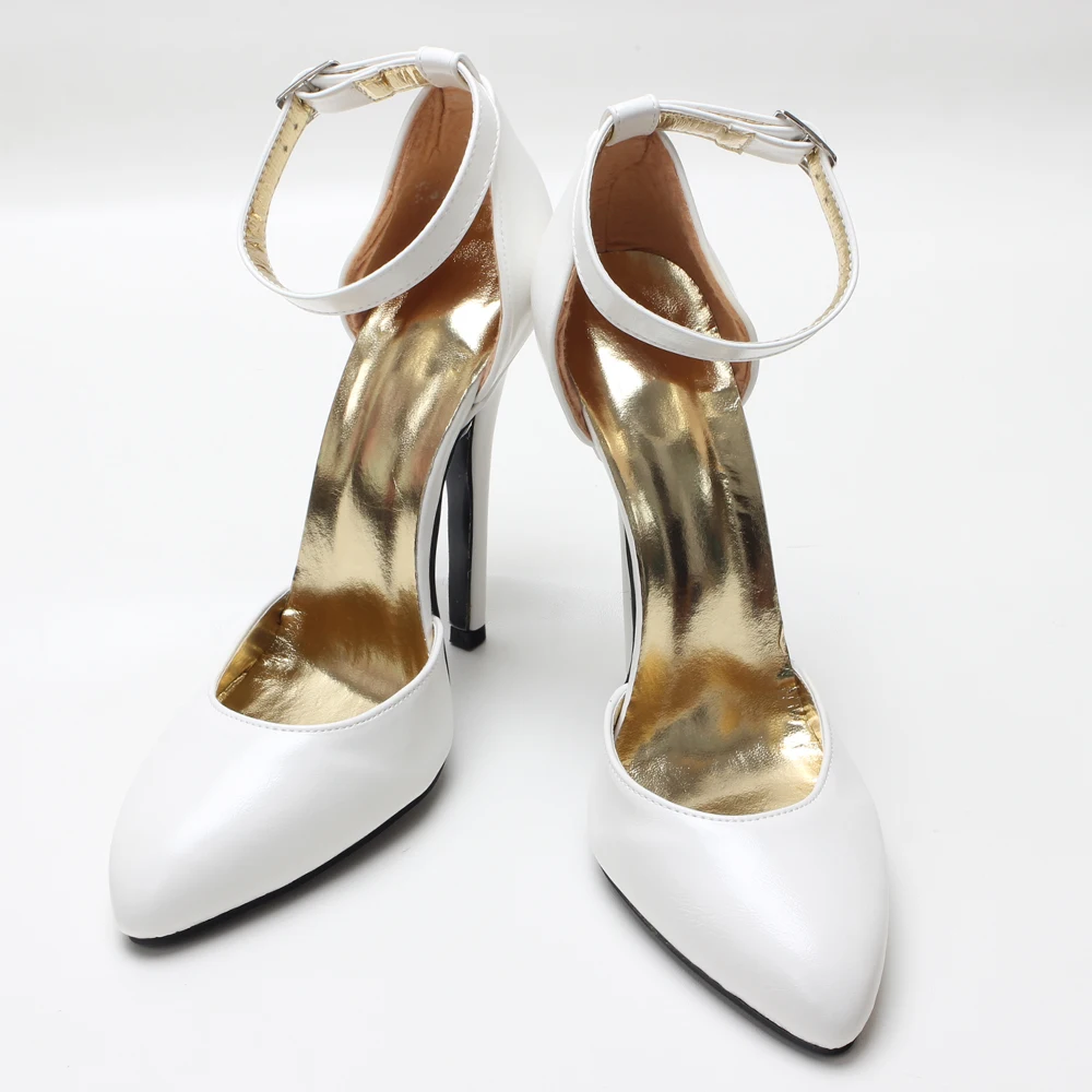 High Heel sandals For Women 2023 New 14CM High Heels Classic Ankle Strap Pointed Toe Party Club Shoes