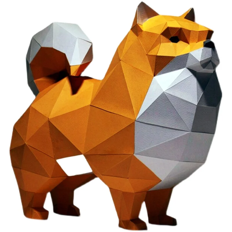 

New Analog Animal Paper Models Handmade DIY Dog Decorative Ornaments Paper Craft Christmas Learning Puzzle Children Origami Toys