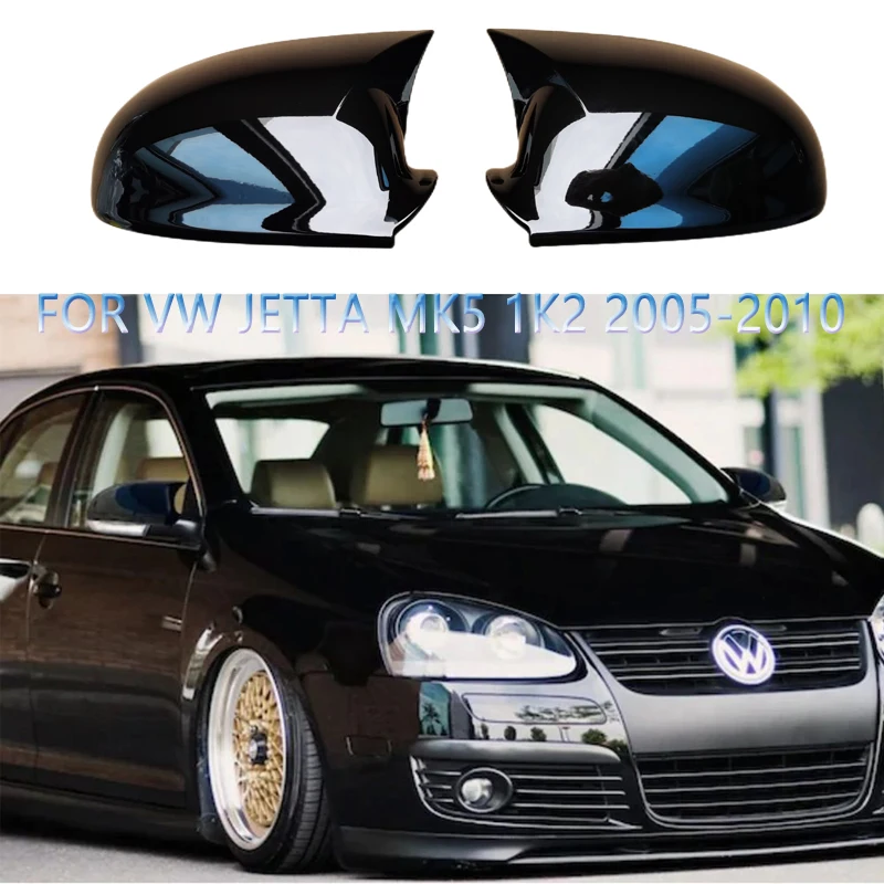 

2Pcs Car RearView Mirror Cover Caps For Volkswagen JETTA MK5 1K2 TSI TDI TFSI GLI 2005-2010 Mirror Tools Case Bodykits Tuning