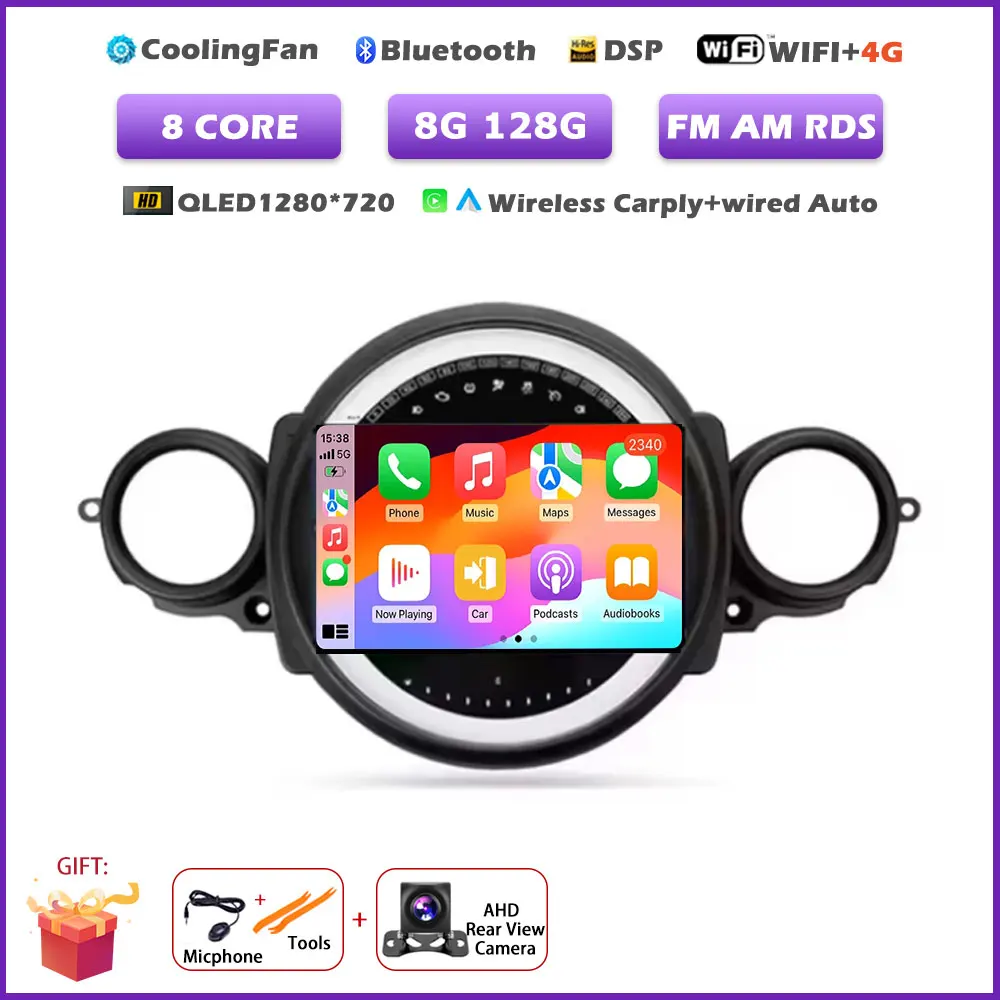

Автомагнитола для BMW Mini Cooper R56 R60 R51 2006-2014, Android 16, CarPlay, мультимедиа, беспроводная навигация, интеллектуальный Bluetooth