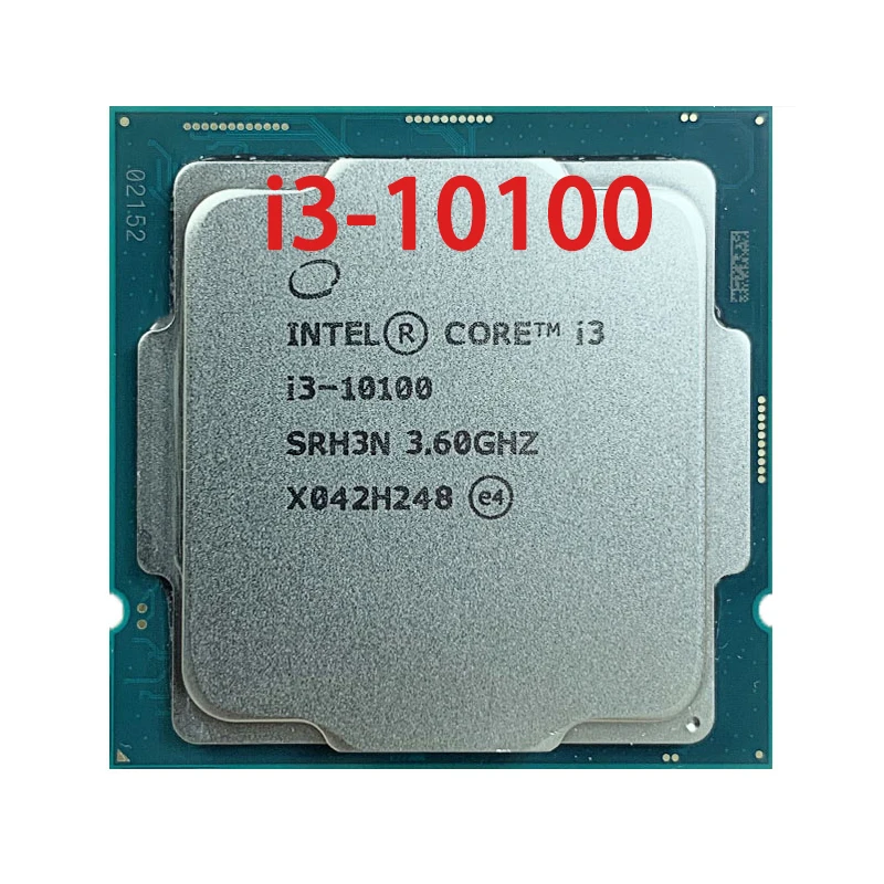 

Процессор Intel Core i3-10100 i3 10100 3,6 ГГц 4-ядерный 8-поточный ЦПУ L2 = 1 Мб L3 = 6 Мб 65 Вт LGA 1200