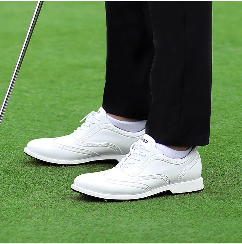 

Men Leather Golf Shoes Professional Lightweight Breathable Waterproof Anti-slip Outdoor Golf Training Sneaker Men Business Shoes