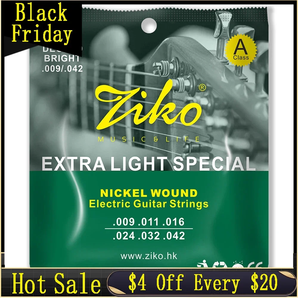 

ZIKO DEG-009 Electric Guitar Strings Steel Core Surface Coating Nickel Guitar String Electric Guitar Stringed Parts Accessories