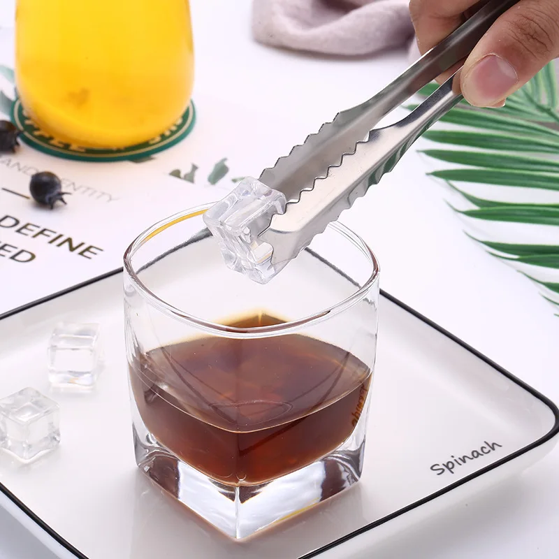 

430 Stainless Steel Ice Clip Ice Cube Seasoning Meat Slices Vegetable and Fruit Barbecue Clip Kitchen Gadget Accessories