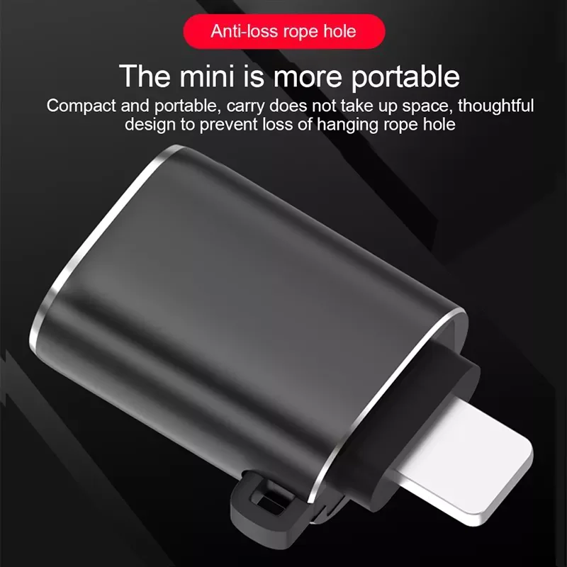 Адаптер OTG USB 3 0 адаптер конвертер 8Pin для Iphone 13 12 mini 11 pro max se 8 plus Otg с пряжкой U-диска