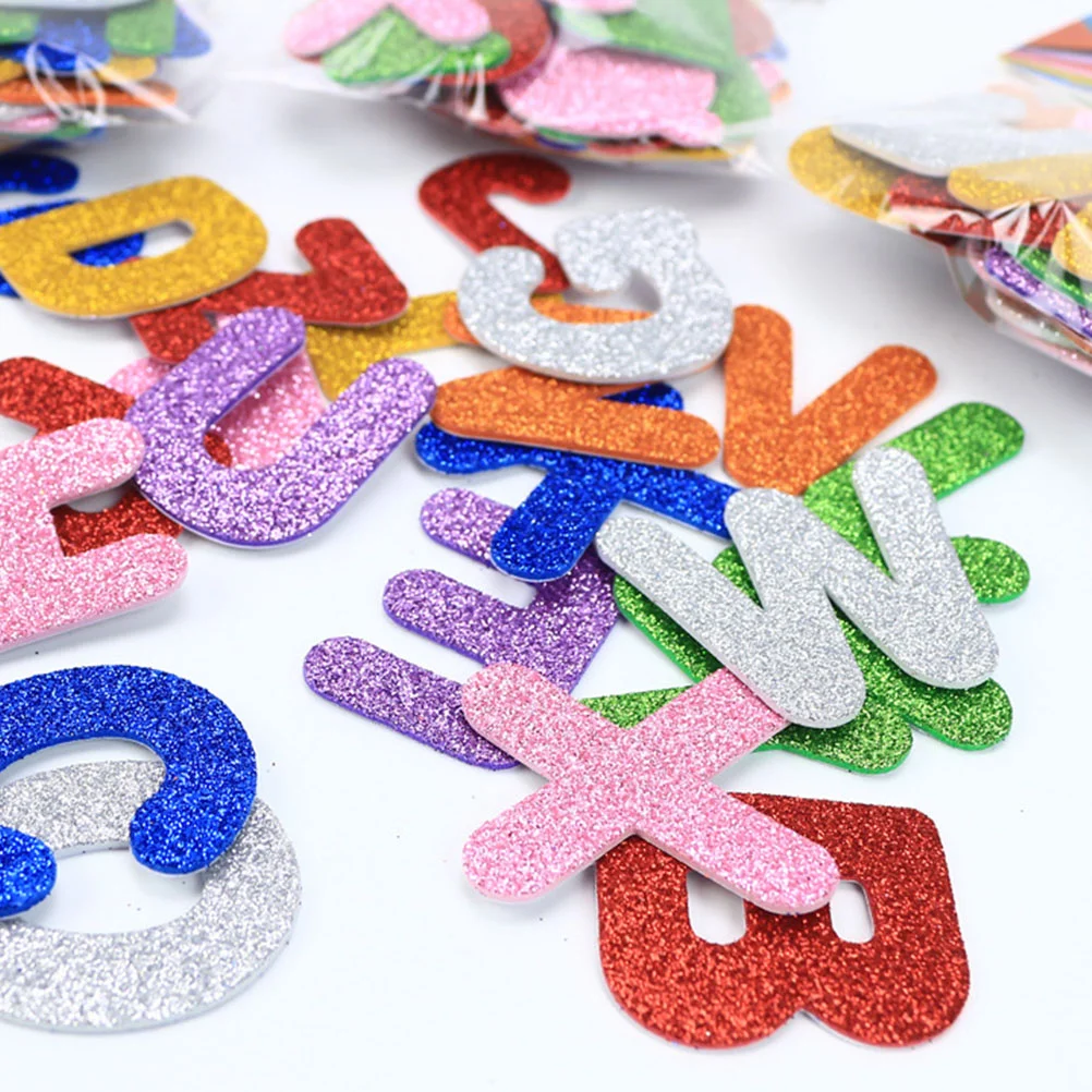 

2 Packs Letter Stickers Self-adhesive Alphabet School Patch Reward Scrapbook DIY Bright