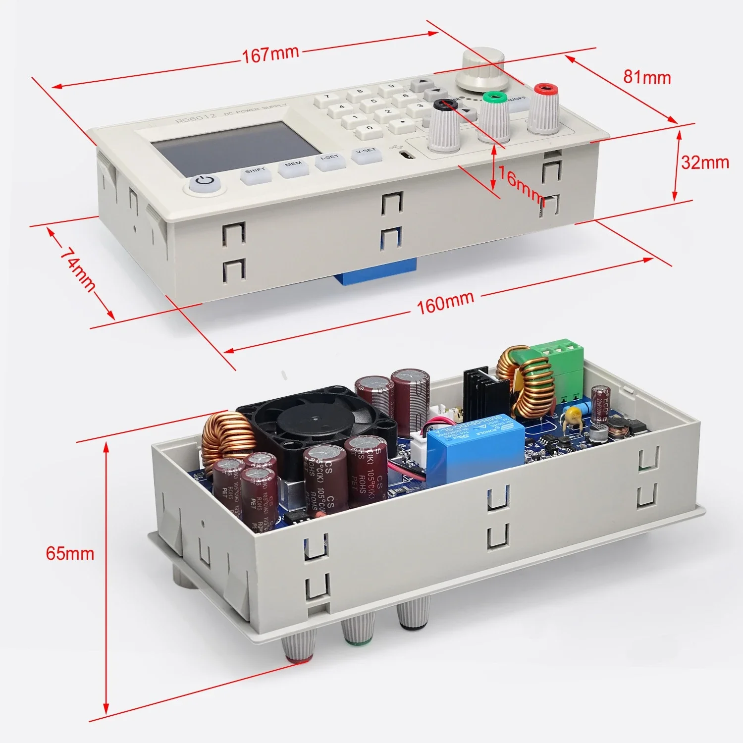 RD6012 RD6018-W USB WiFi DC - Напряжение Ток Понижающий модуль питания преобразователь