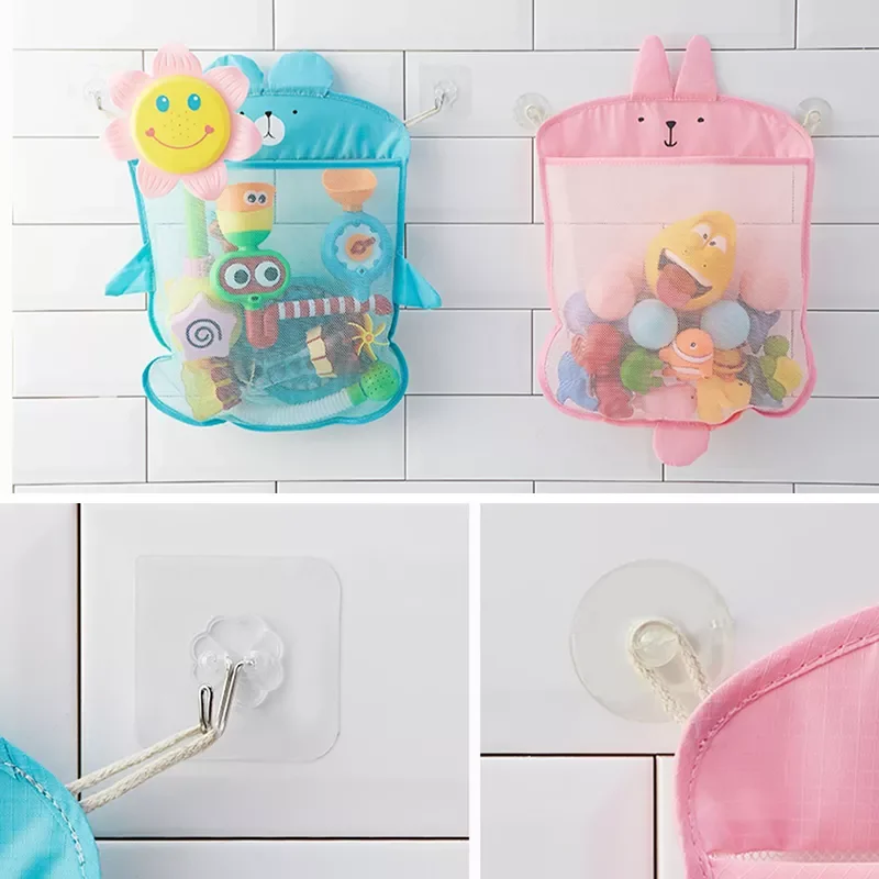 

Bathroom Mesh Bag for Bath Toys Bag Kids Basket for Toys Net Cartoon Animal Shapes Waterproof Cloth Sand Toys Beach Storage
