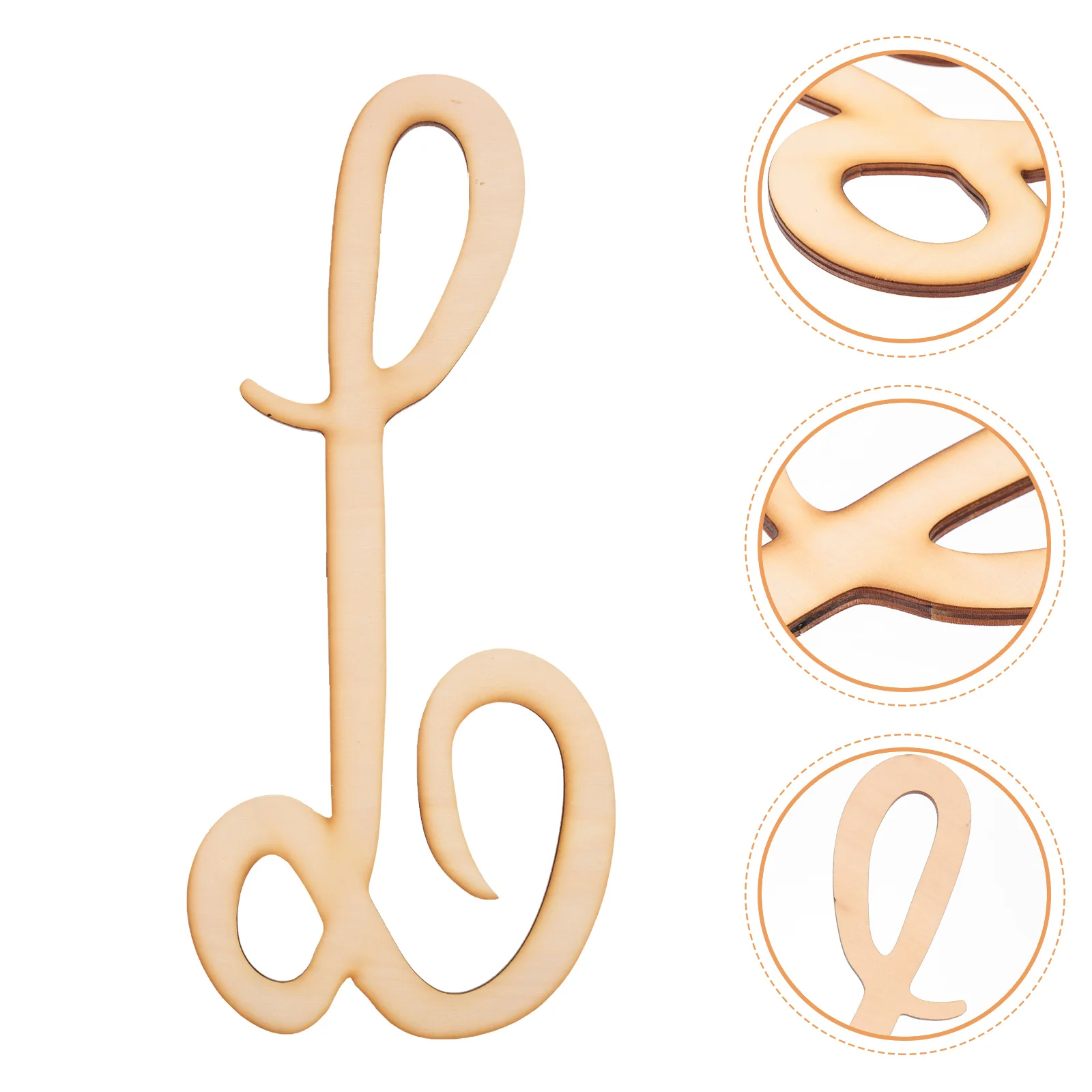 

Letters Wall Decor Wooden Cursive Alphabet Decorative Craft Painted Sign Chip 12 Inch Unfinished