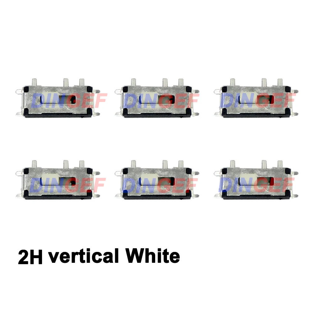 

20 шт./лот, 7-контактный мини-ползунковый переключатель включения-выключения, микро-ползунковый тумблер 1P2T H1,5 H2 H2,5, миниатюрный горизонтальный ползунковый переключатель SMD
