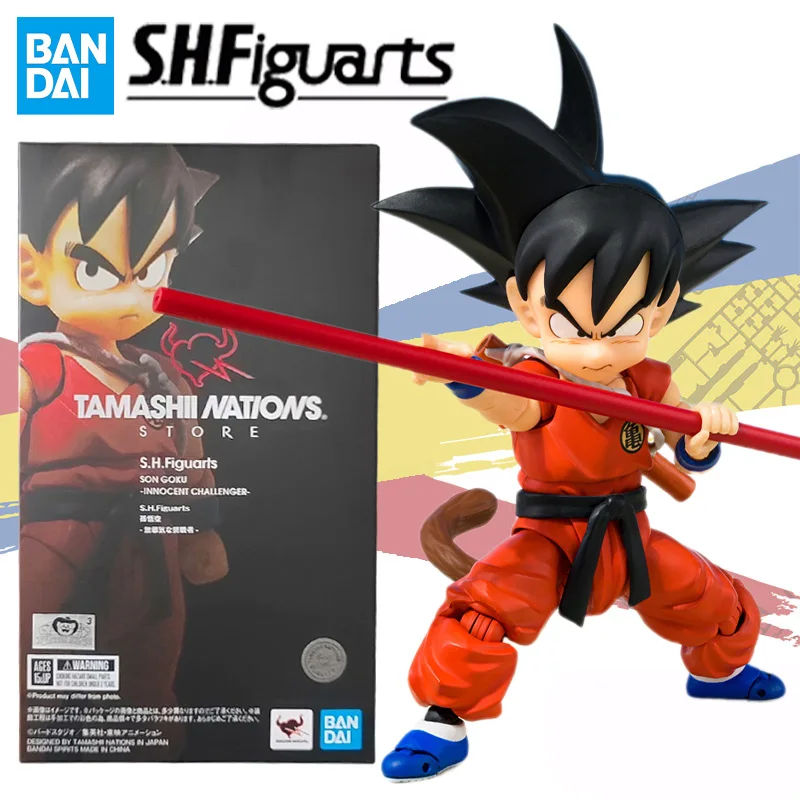

Bandai S.H.Figuarts SHF DRAGON BALL Son Goku Innocent Challenger TNST limit Anime Action Figure Finished Model Toy Gift for Kdis
