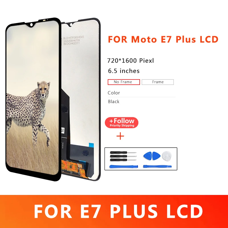 

6.5 Inch No Frame LCD Display For Motorola Moto E7 Plus Touch Screen Digitizer For Moto E7 Plus XT2081-1 XT2081-2 LCD