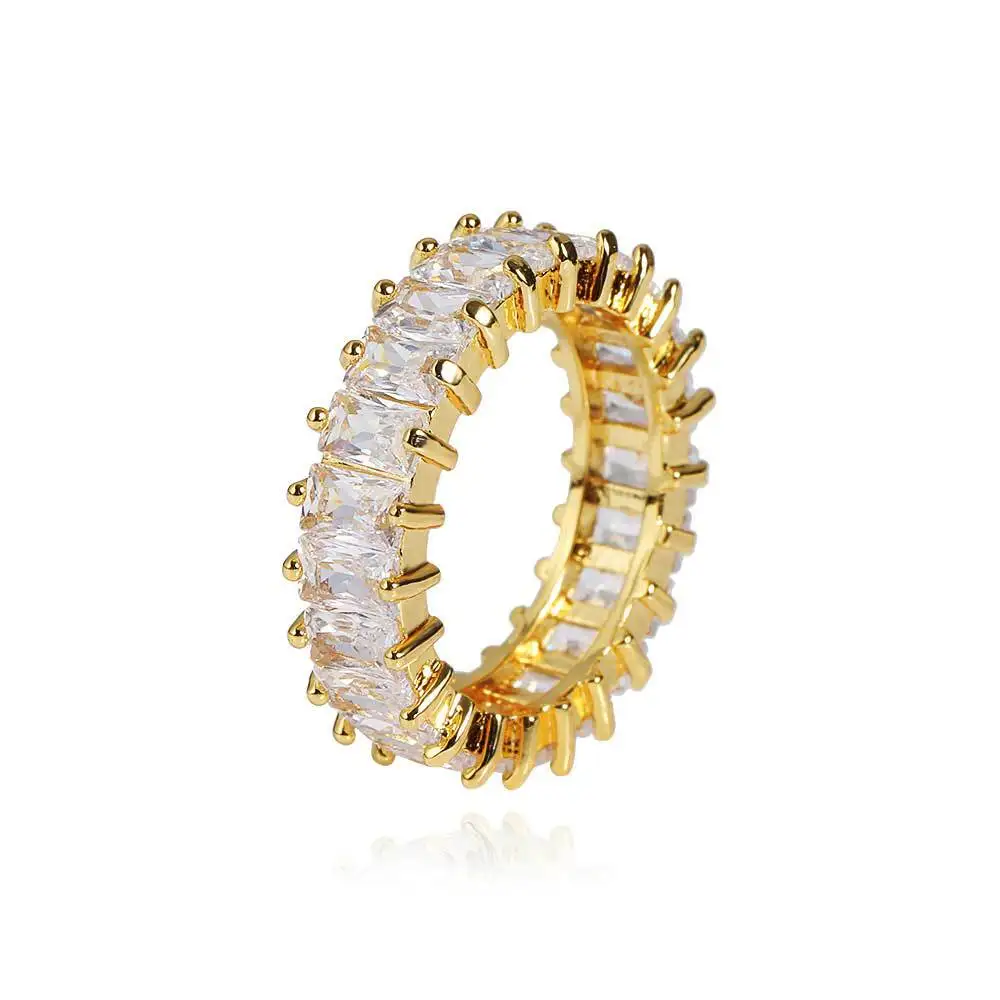 

Однорядное Т-образное квадратное кольцо с гальваническим покрытием из настоящего золота парные кольца для мужчин и женщин