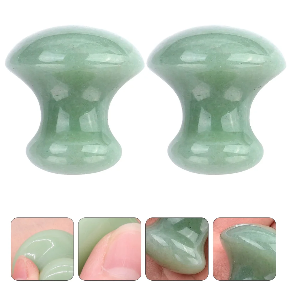 

Stone Scraping Guasha Jade Mushroom Facial Board Massaging Crystal Tool Stones Face Beauty Spa Shaped Sha Gua Shape Skin Green