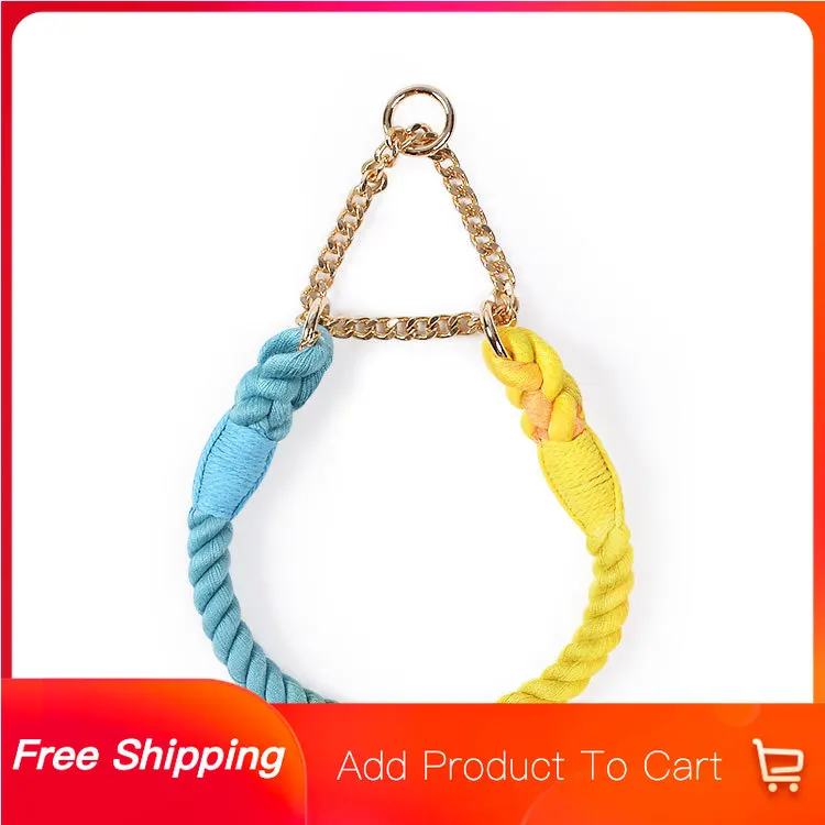 

Pet Collar Braided Rope Dog Collar Training Chain Collar Pet Collar Dog Leash Explosion-Proof Pet Supplies Pet Collars