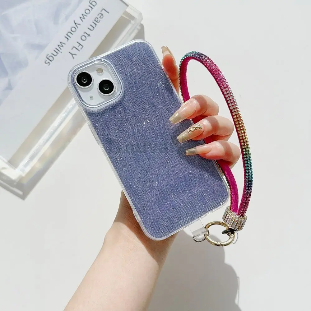 Роскошный Бриллиантовый телефонный очаровательный ремешок на запястье короткий