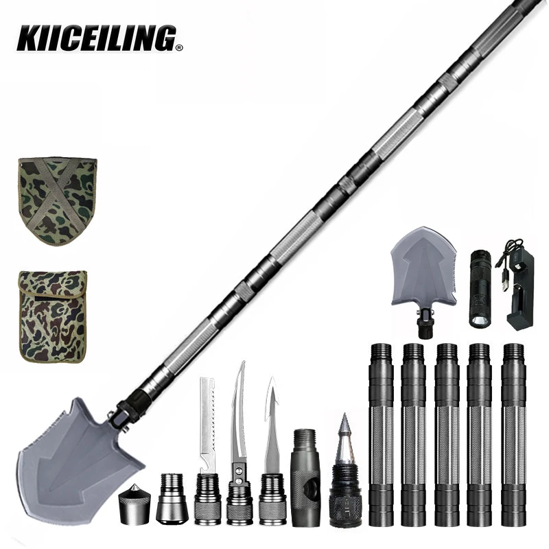 

KIICEILING Hiking Outdoor Camping Supplies Survival Equipment Edc Multitool Knife Tactical Self-defense Fishing Multi Tool Bag