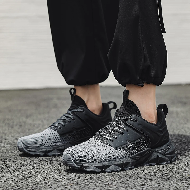 

Running Sneakers for Men lace up Breathable Ultra Light Sports Shoes Men Outdoor Trail Running Athletic Shoes men footwear