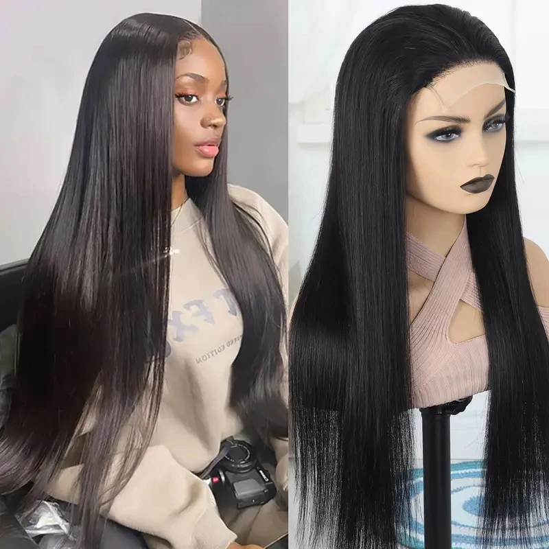 Парик HAIRTIME из натуральных прямых человеческих волос 13x4 дюймов 30/38