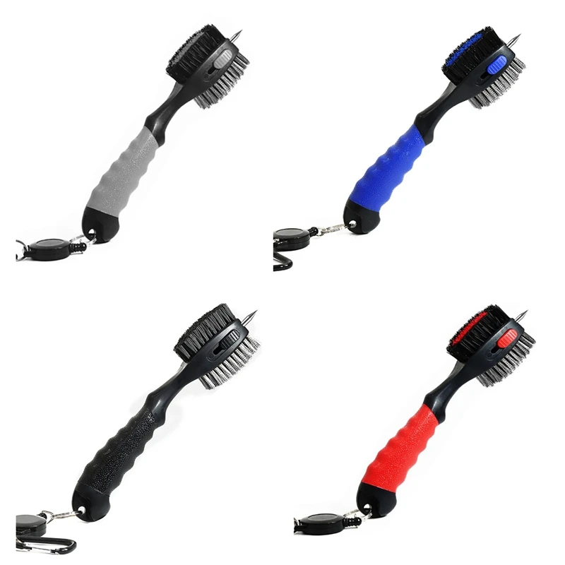 

Щетка для чистки клюшек для гольфа, клюшки для гольфа, набор для чистки шариков, чистящий инструмент, аксессуары Gof (серый)