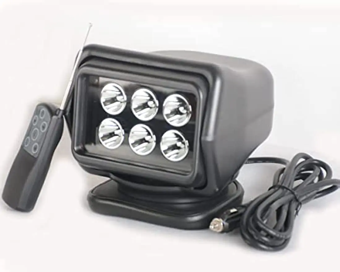 

7 Inch 60W Led Search Light 360 Degrees Rotating Remote Control 9-32V Spot Led Driving Lamp Offroad Hunting Marine Lighting