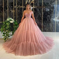 one shoulder tulle evening dresses tiered pleated formal women party prom gowns photo shoot photography dress special occasion