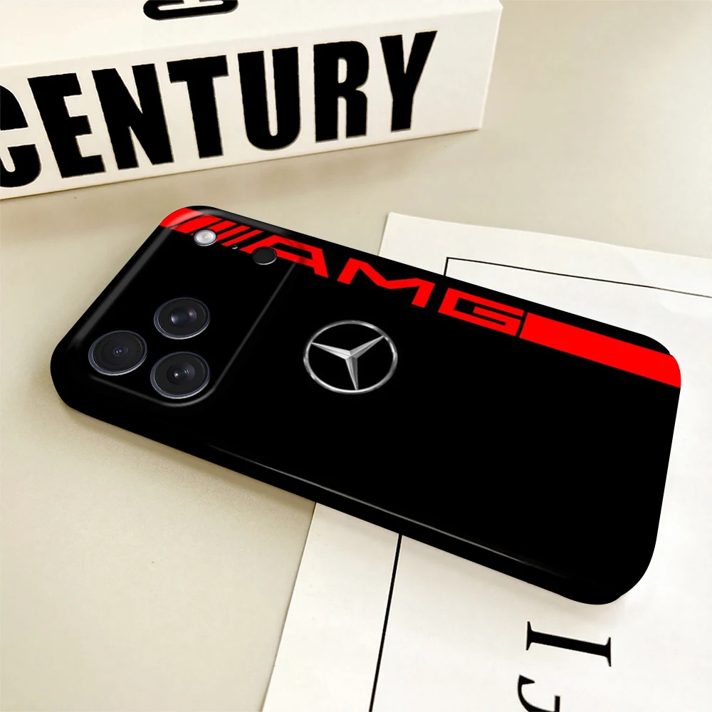 Фото Чехол A-AMG-ES для iPhone 17 16 15 14 13 12 11 E Plus Pro Max Mini M-MercedesES, глянцевый, HD, жесткий, с защитной пленкой №4