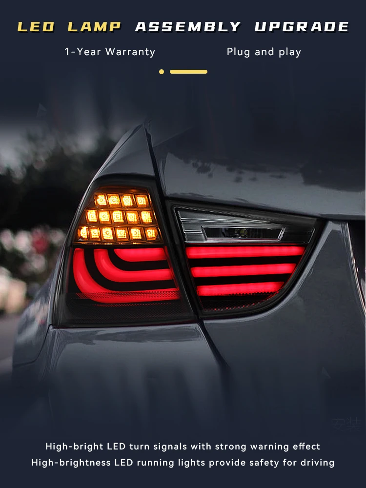 Автомобильные фары для BMW E90 светодиодный задний фонарь 2009-2012 320 328 316i 318i 330i DRL